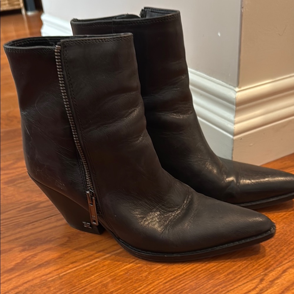 Edelman western style Black Ankle Boots